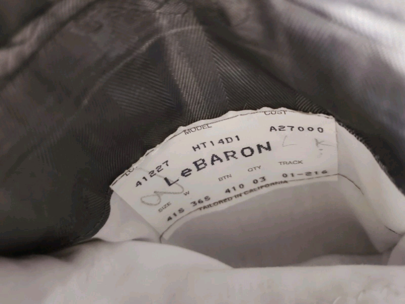 Vintage LeBaron Men's 40/41S Sport Coat Wool Charcoal Gray Black Check Jacket