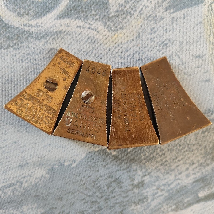 Lot of 4 Vintage German Pencil Sharpener A. W. Faber-Castell Janus Germany