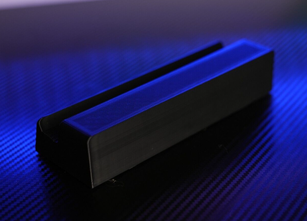 Steam Deck Desk Stand 3D Printed with Blue logo