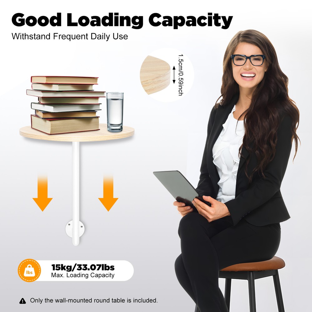 L-Type Coffee Table Bar Table Bar Height Pub Table Counter Table Wall MountedUS