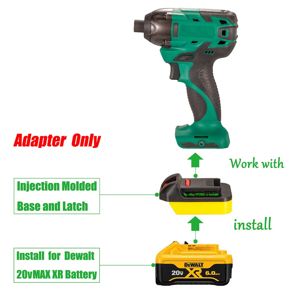 Adapter Convert for Masterforce BOOST 20v Tool to DeWalt 20v MAX Li-lon Battery