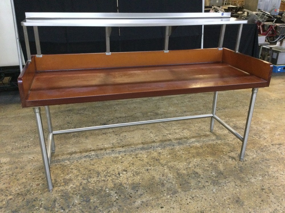 78” x 30” Bakers Bakery Prep Table With Over Shelf