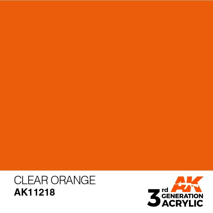 AK Interactive 3rd Gen Acrylic AK11218 Clear Orange 17ml