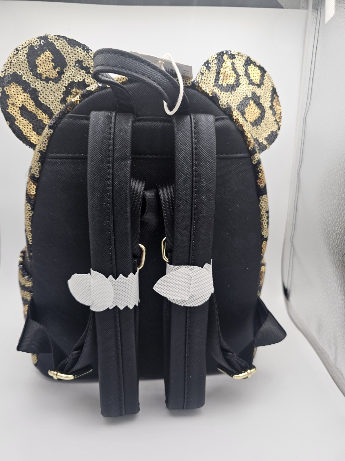 Disney Parks Loungefly Animal Print Leopard Sequin Mini Backpack New With Tag