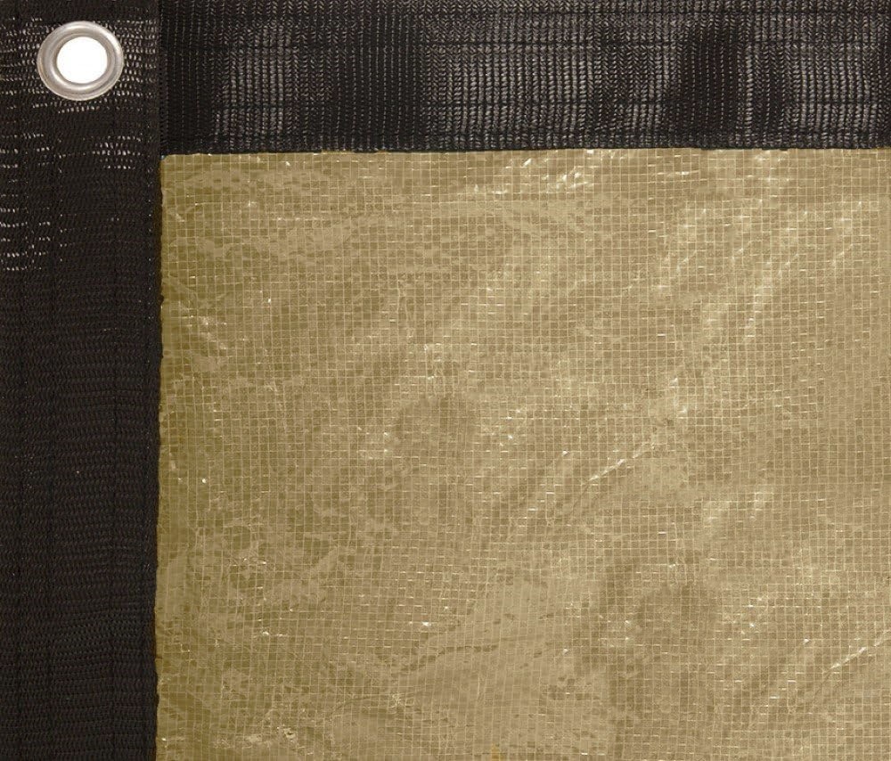 Tan/Blue Winter Cover for Inground Rectangle Pools