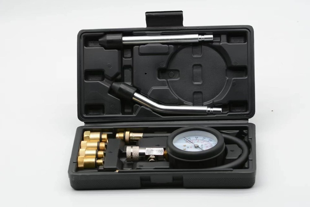 Compression Tester Kit - Professional Tool for Gasoline Engine Cylinder Pressure