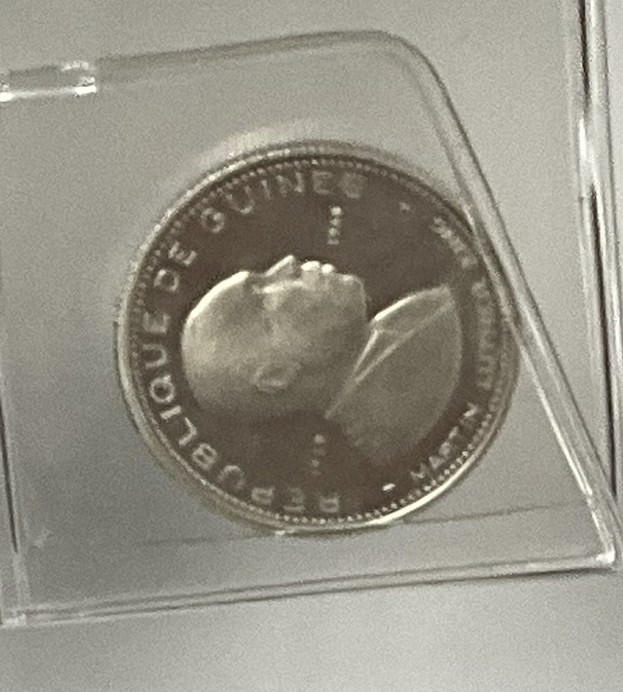 1968 Silver Proof Republique Guinee Set Case COA