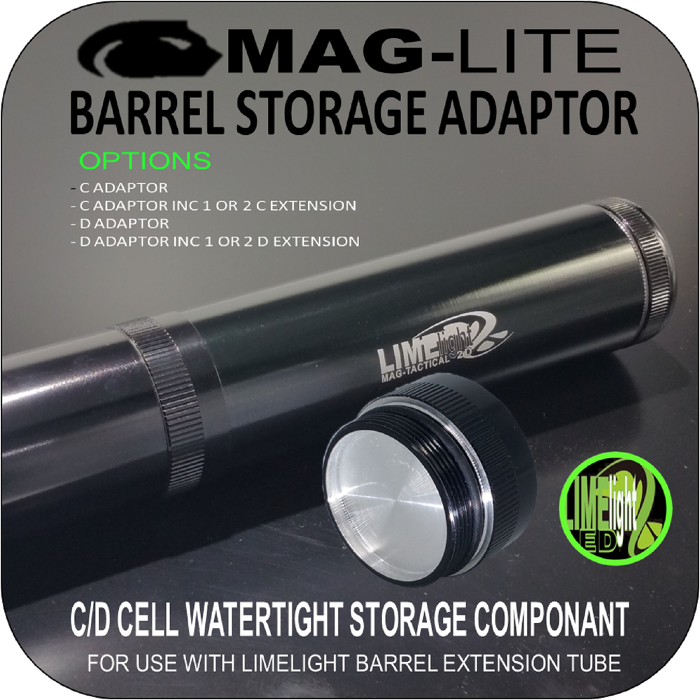 MAGLITE UPGRADE MOD CONVERSION BARREL EXTENSION COMPARTMENT ADAPTOR C/D CELL AU