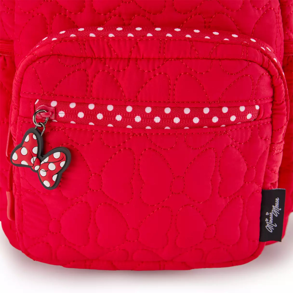 New Disney Parks Minnie Mouse Red Quilted Bow Mini Backpack