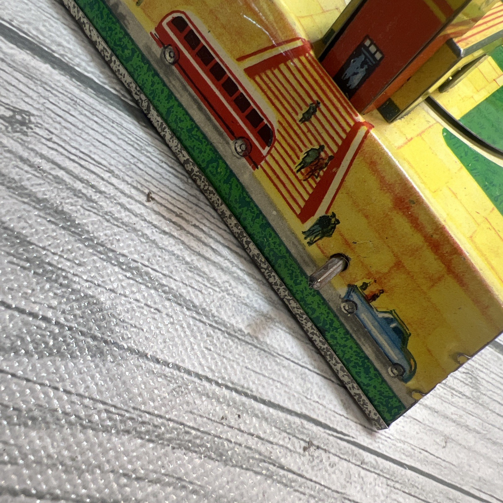 2175.7 - Vintage 1950's Russian W/U Tin Railroad Train W/Box & Key / Works!