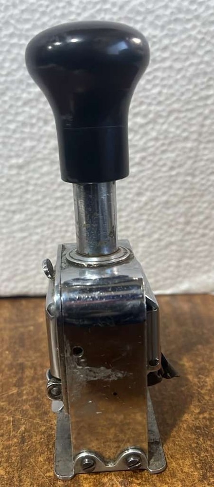 Vtg MAX Auto Number Automatic Numbering Machine Hand Stamp 6 Digit