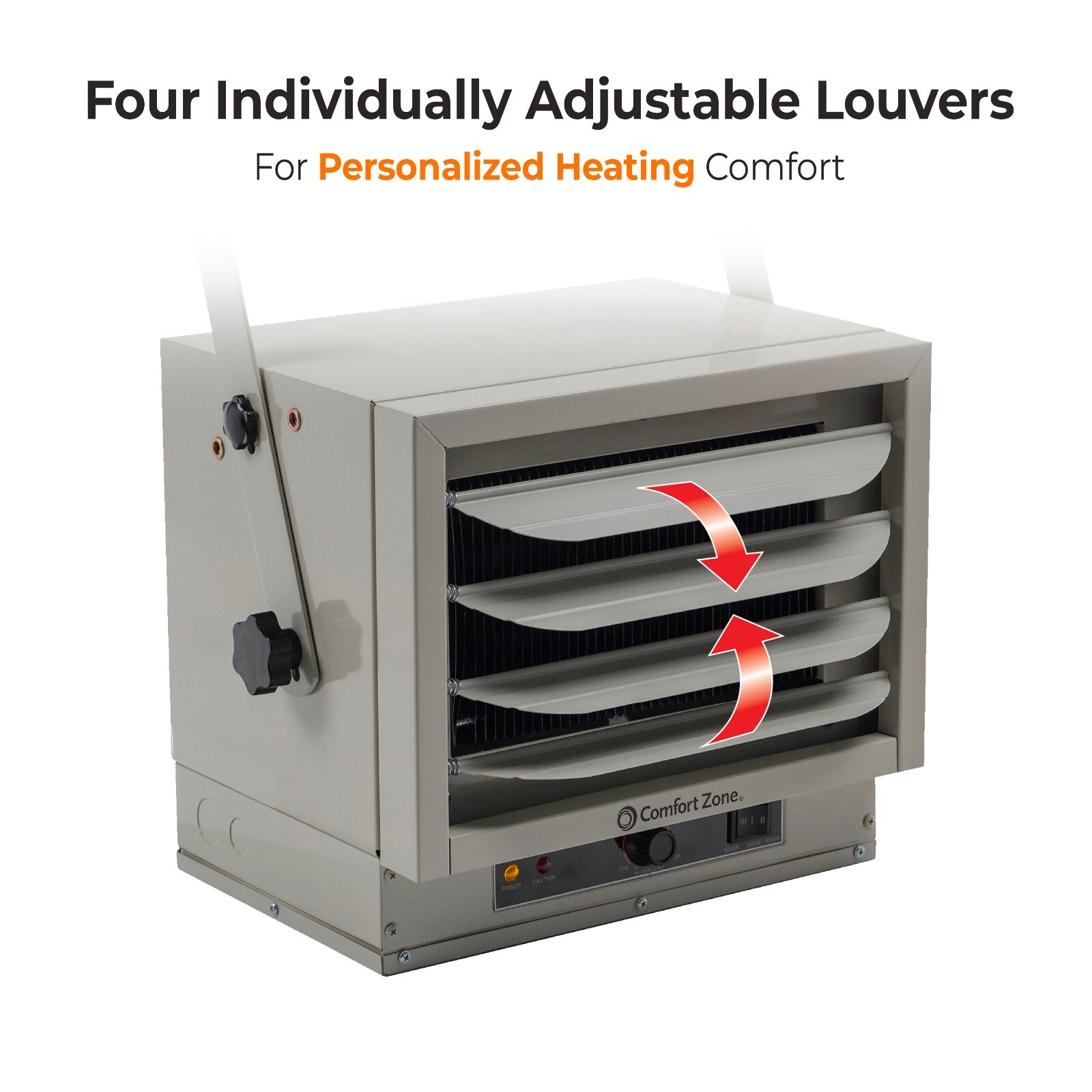 Comfort Zone 5,000 Watt, 240-Volt Industrial Ceiling Mounted Heater, Grey