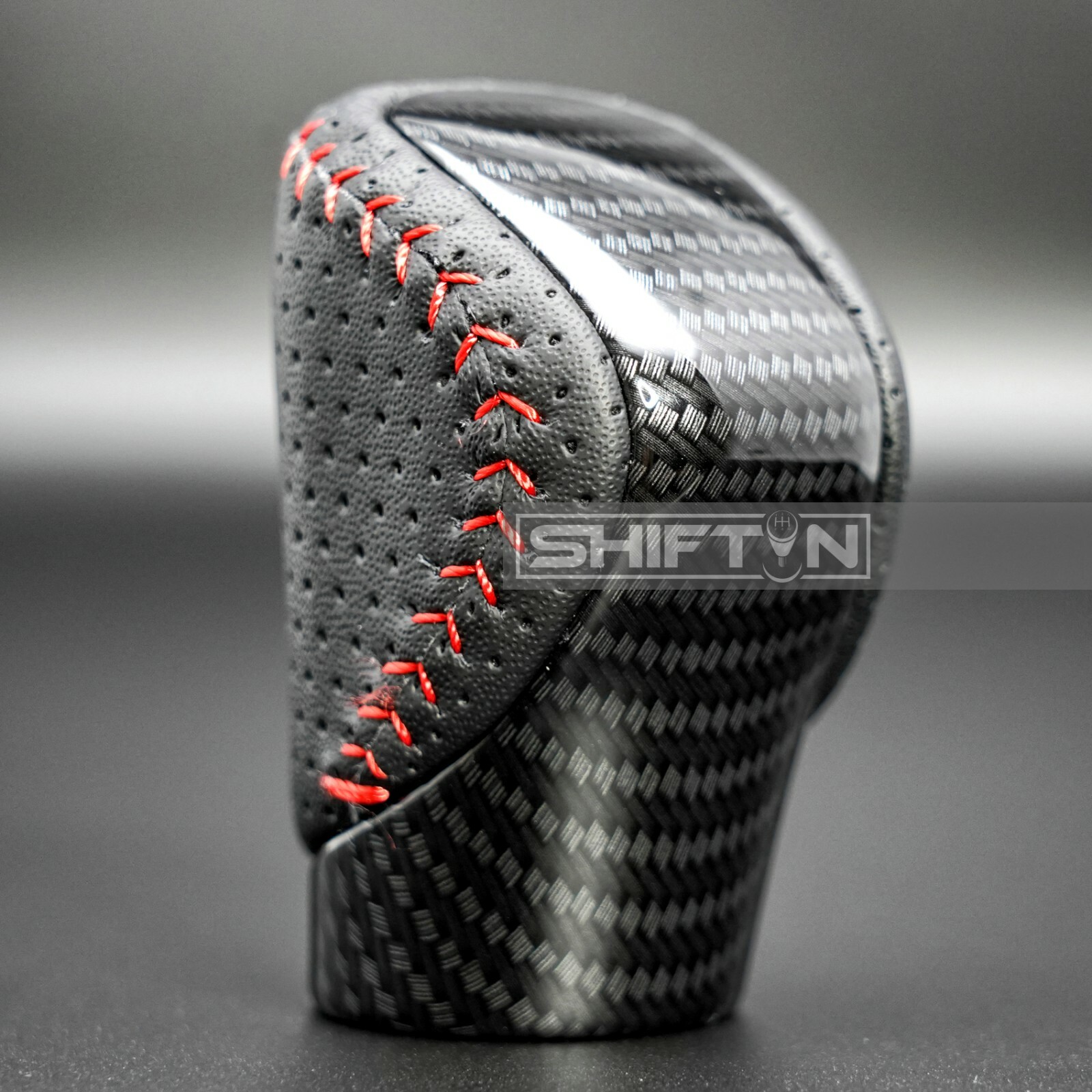 Red Stitch Carbon Fiber Shift Knob for Lexus ES300h GS GX RC IS350 NX200t RX450h
