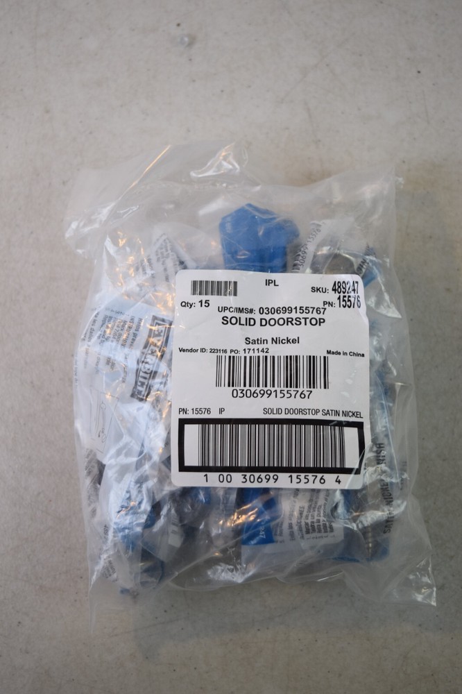 15x Everbilt Satin Nickel Solid Doorstop 489247