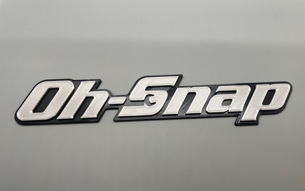 Oh-Snap Novelty 3D Printed Tool Box Badge.