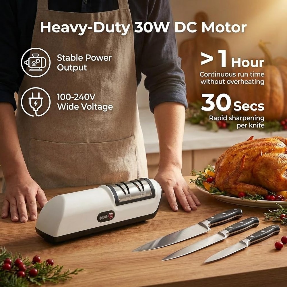 Professional Electric Knife Sharpener, 2-Stage Precision Sharpening System (F...