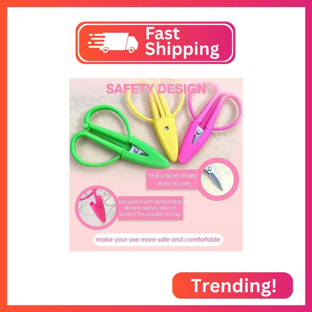 Mini Scissors Set Travel Sized Tiny Small Scissors with Cover Portable Snips for