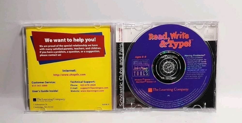 Read, Write & Type PC CD-ROM - Ages 6-8 -The Learning Company 1999 5948