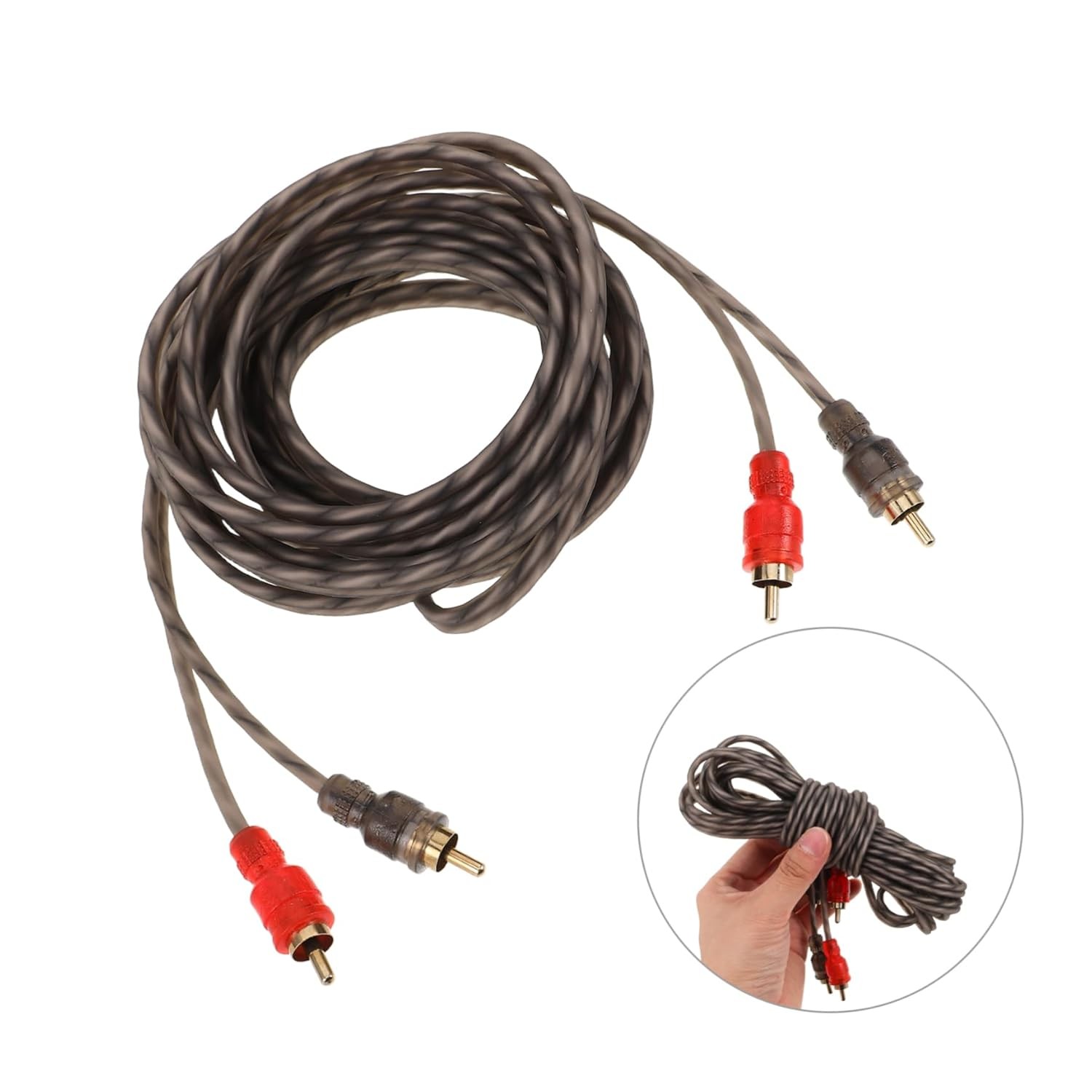 200X RCA Audio Cable Twisted Pair with Noise Reduction Interconnect Amp Wire Lot