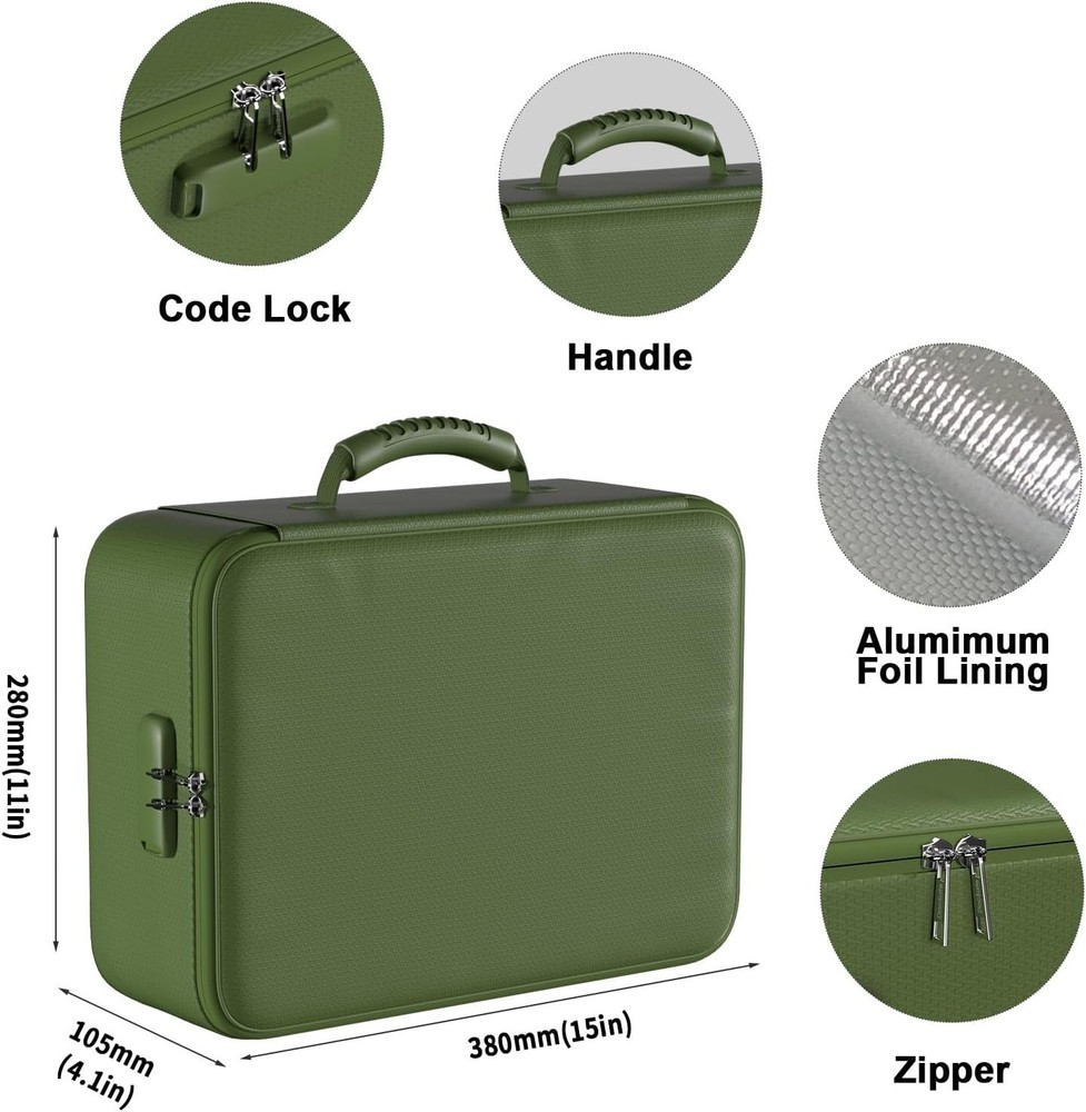 Portable 8-Layer Fireproof & Waterproof Document Organizer - Maximum Protection