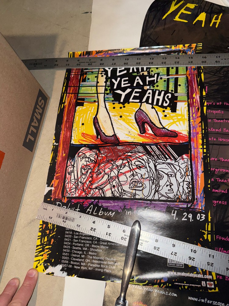 2 Yeah Yeah Yeahs debut with tour dates original PROMO posters 3/10