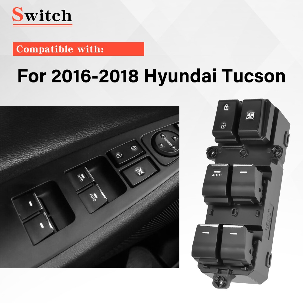 Master Power Window Control Switch Left Driver Side For 2016-2018 Hyundai Tucson
