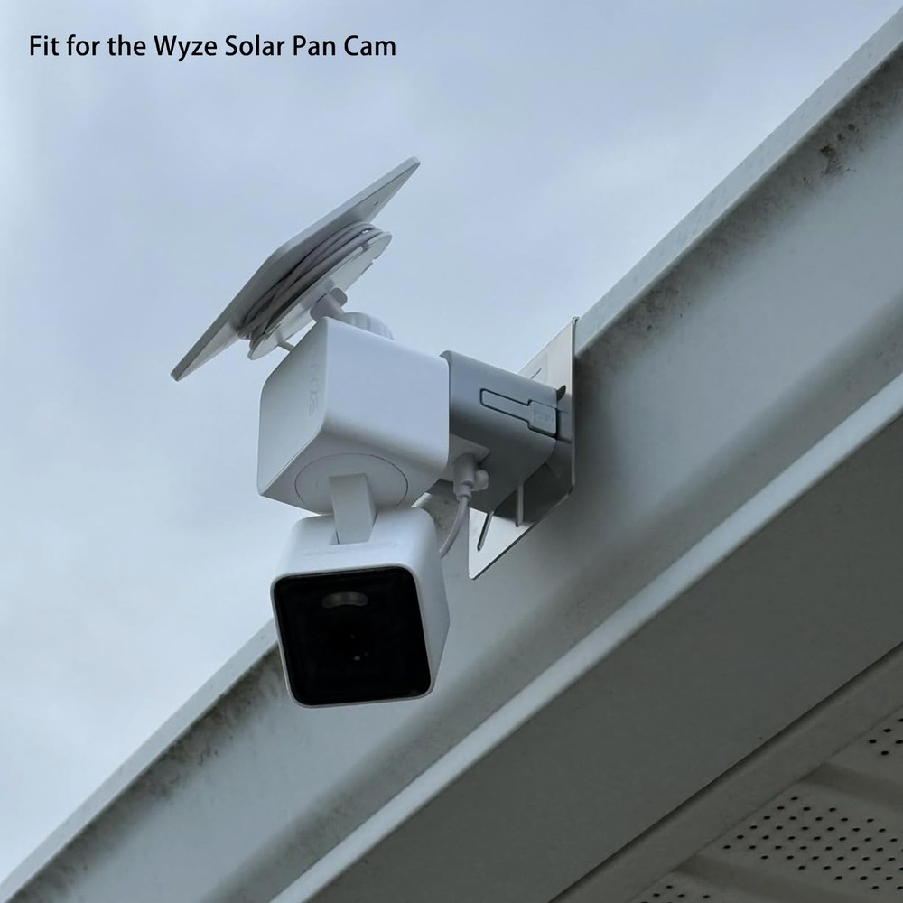 WiTi Gutter Mount Stainless Steel Bracket for Eufy Security SoloCam Silver