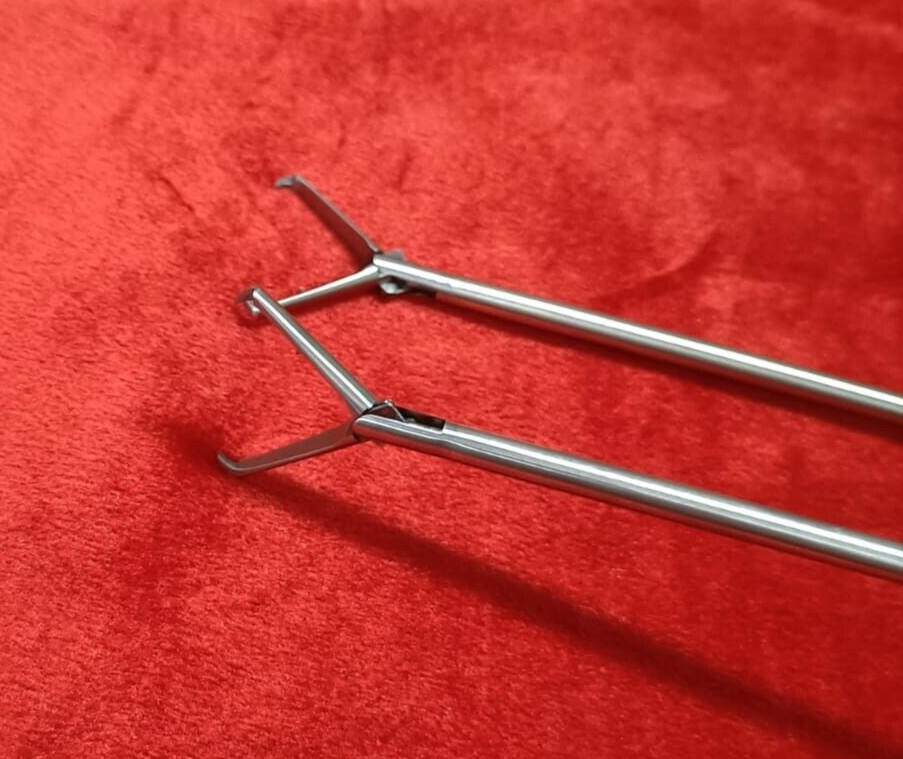 Laparoscopic Tenaculum Forceps 5mm Double Action Best Quality Reusable-2pc