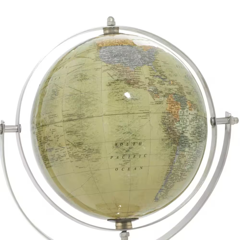 11 In. Silver Stainless Steel Decorative Globe