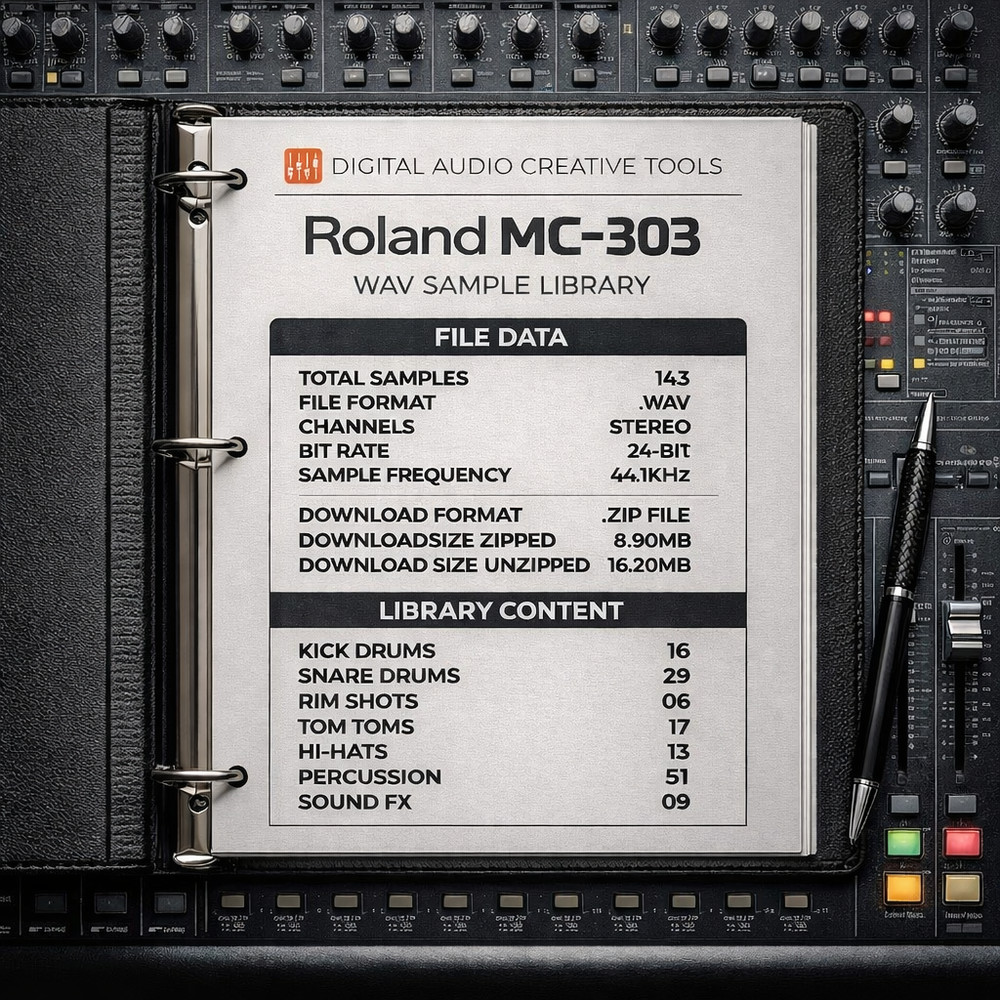Roland MC-303 Drum Machine Sample Library