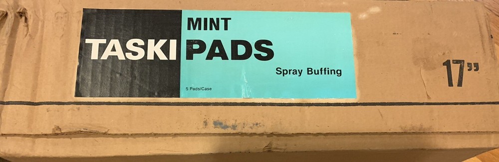 Taski Mint Pads 17" Mint Green Spray Buffing Pads 1 Case, 5 Pads Per Case