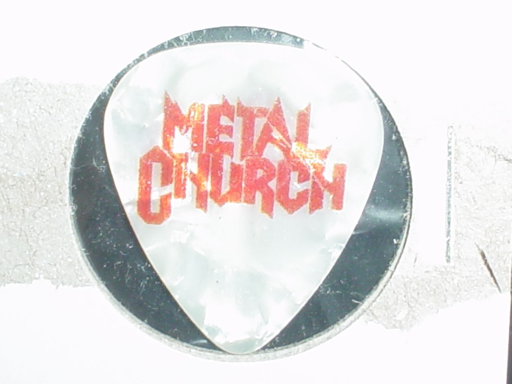 METAL CHURCH Logo & Steve Unger Signature RaRe Older Concert Tour GUITAR PICK