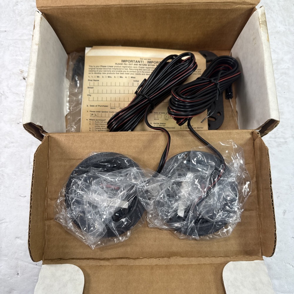 Phase Linear PT75 Old School Car Audio Component Tweeter System 087-20480 NOS