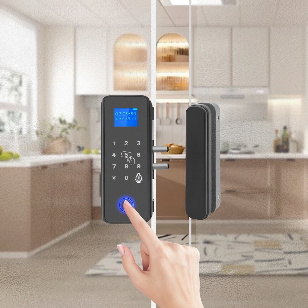 Door Mounted Smart Door Lock Fingerprint Door Lock Codes Lock USB Interface