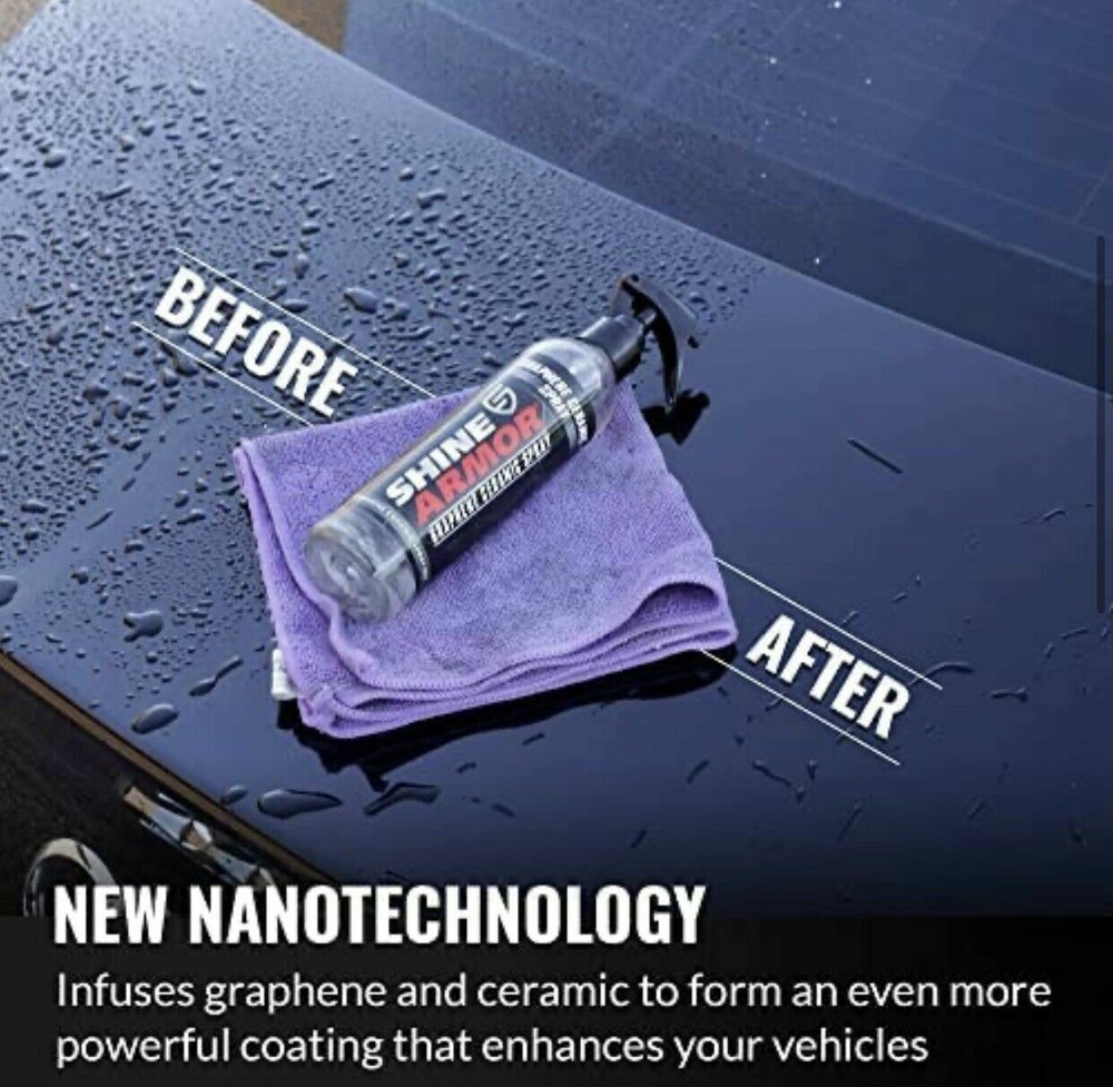 2 x Shine Armor Graphene Ceramic Coating Spray Highly Paint Protection Bundle