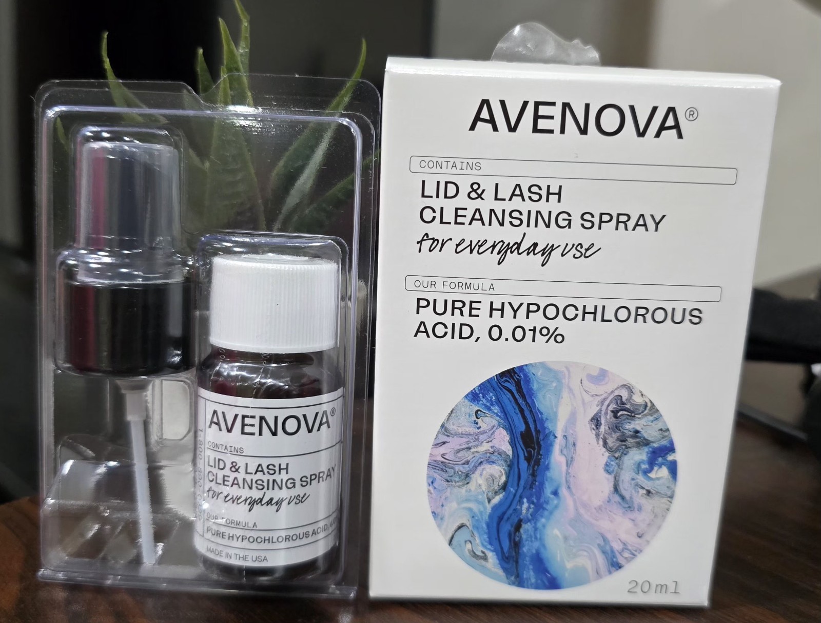 Avenova Lid & Lash Cleansing Spray 20ml pure hypochlorous free shipping..