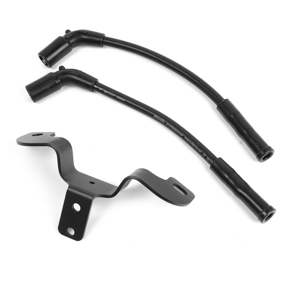 Coil and Ignition Relocation Bracket with 10mm Thick Spark Plug Wires Compati...
