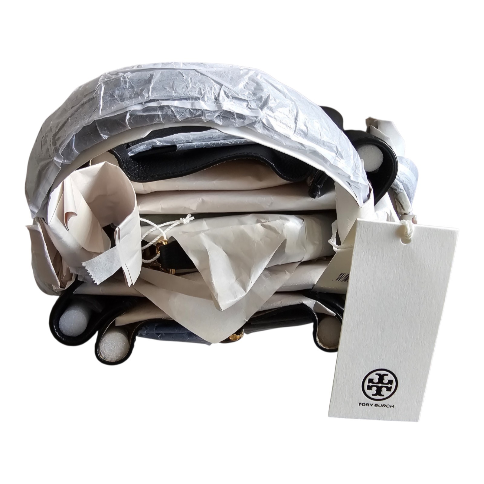 Tory Burch Women's Romy Pebbled Small Bucket Bag One Size Black NWT