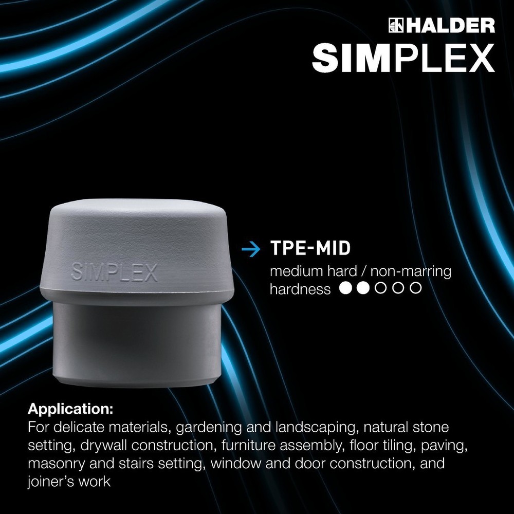 Halder 3203.030, Grey Rubber Replacement Insert for Size 30 Simplex, Free Ship