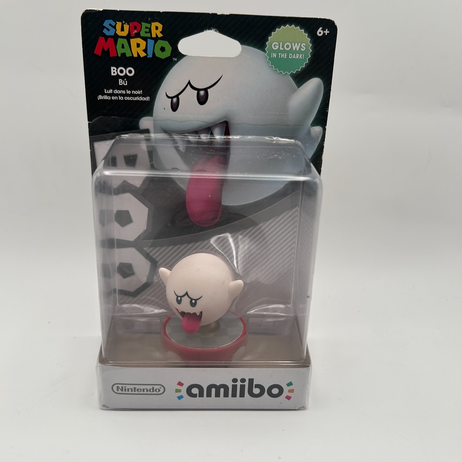 Amiibo - SEALED Boo Figure (Super Mario Series) New In Box Glow in the Dark