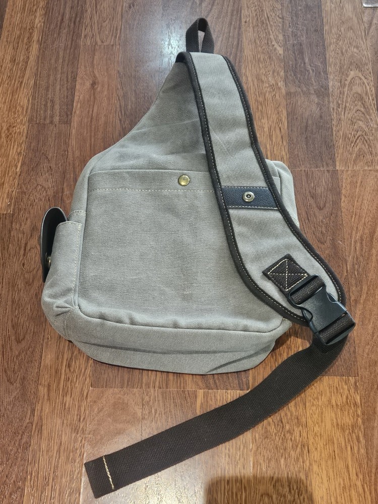 Prairie Schooner Tan Canvas Sling Bag Backpack