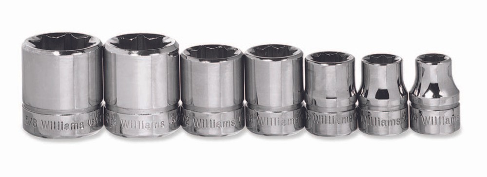 Williams WSBD-7RC 7-Piece 3/8-Inch Drive 8 Point Socket Set