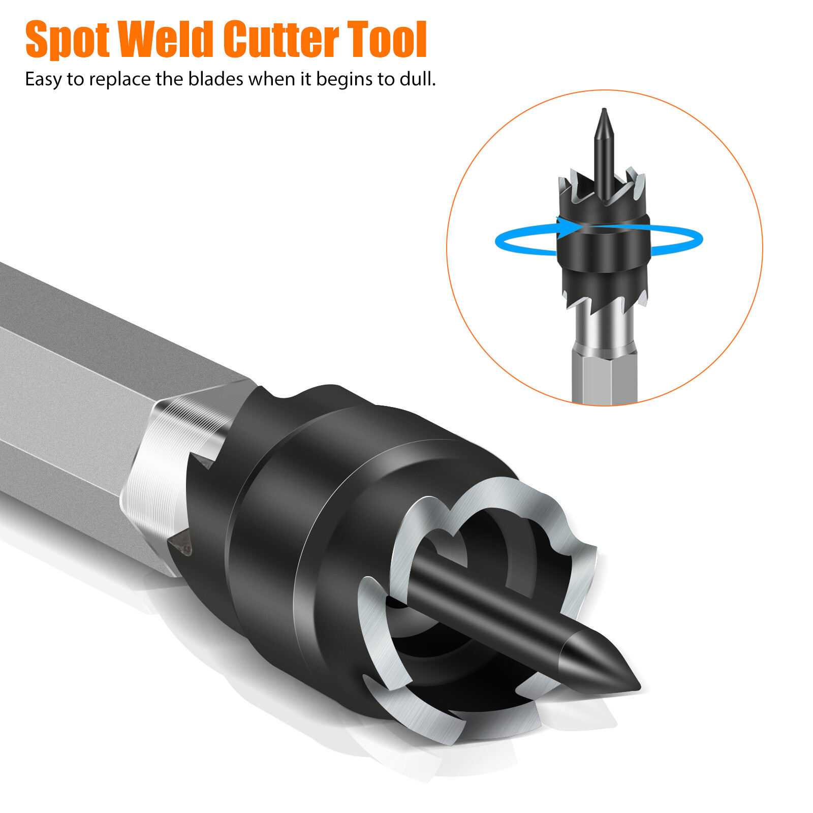 14Pcs 3/8" Double Sided Spot Weld Cutter Remover Drill Bit Welder Cut Rotary Kit