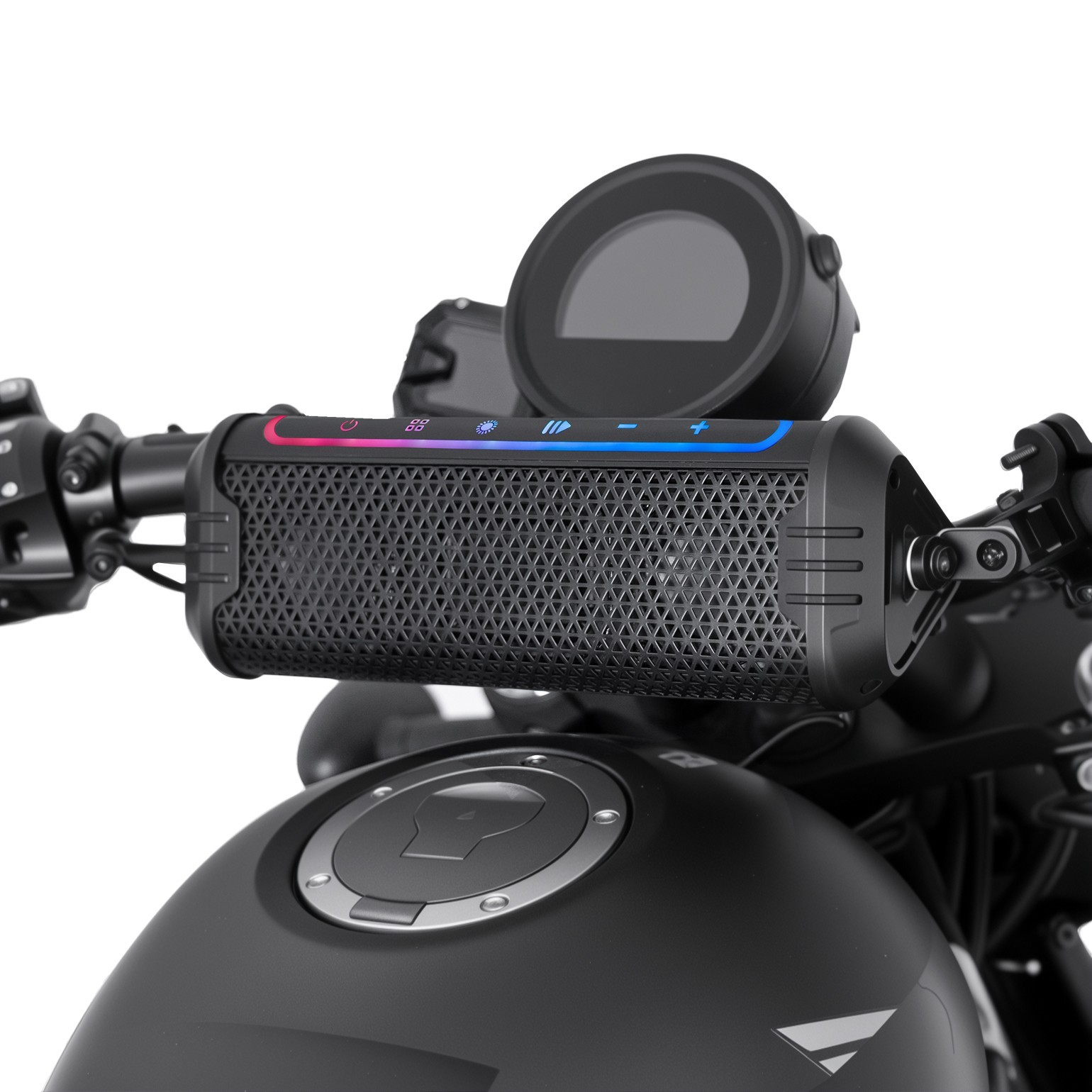 Motorcycle Soundbar Bluetooth Stereo Speakers Audio System w/ RGB Light ATV UTV