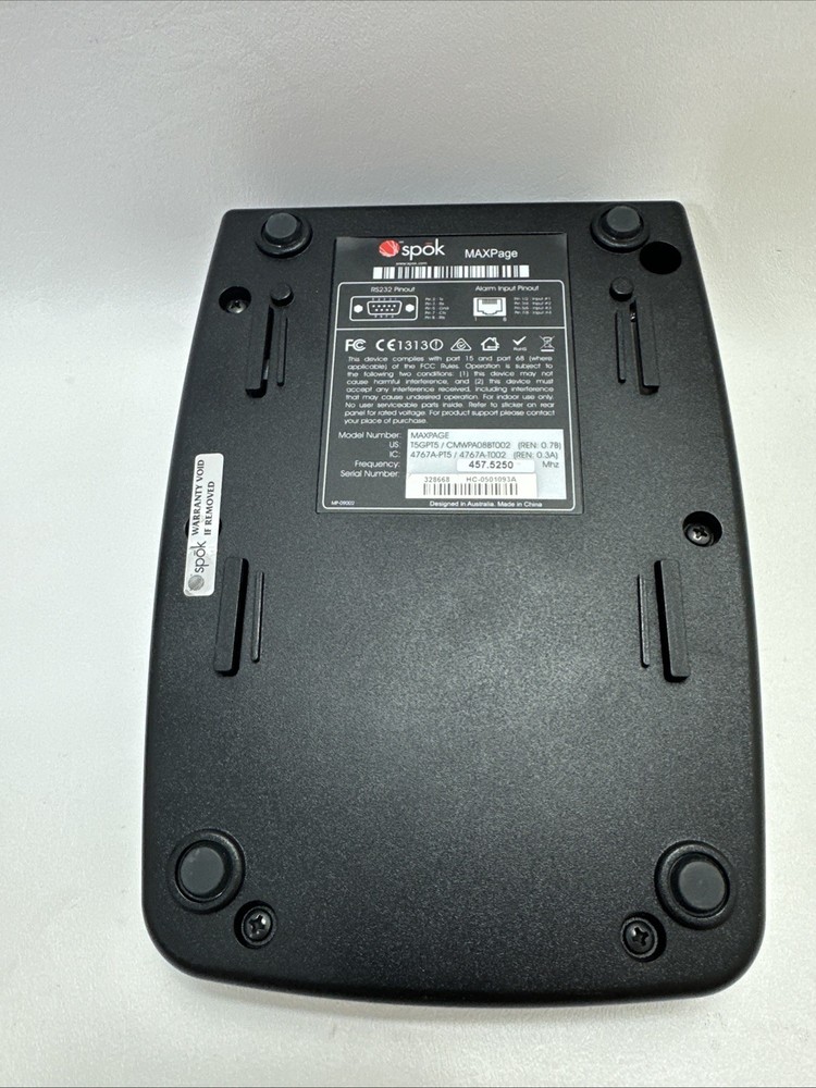 Spok MAXPage T5GPT5 Paging Terminal NO power supply Pulled from working system