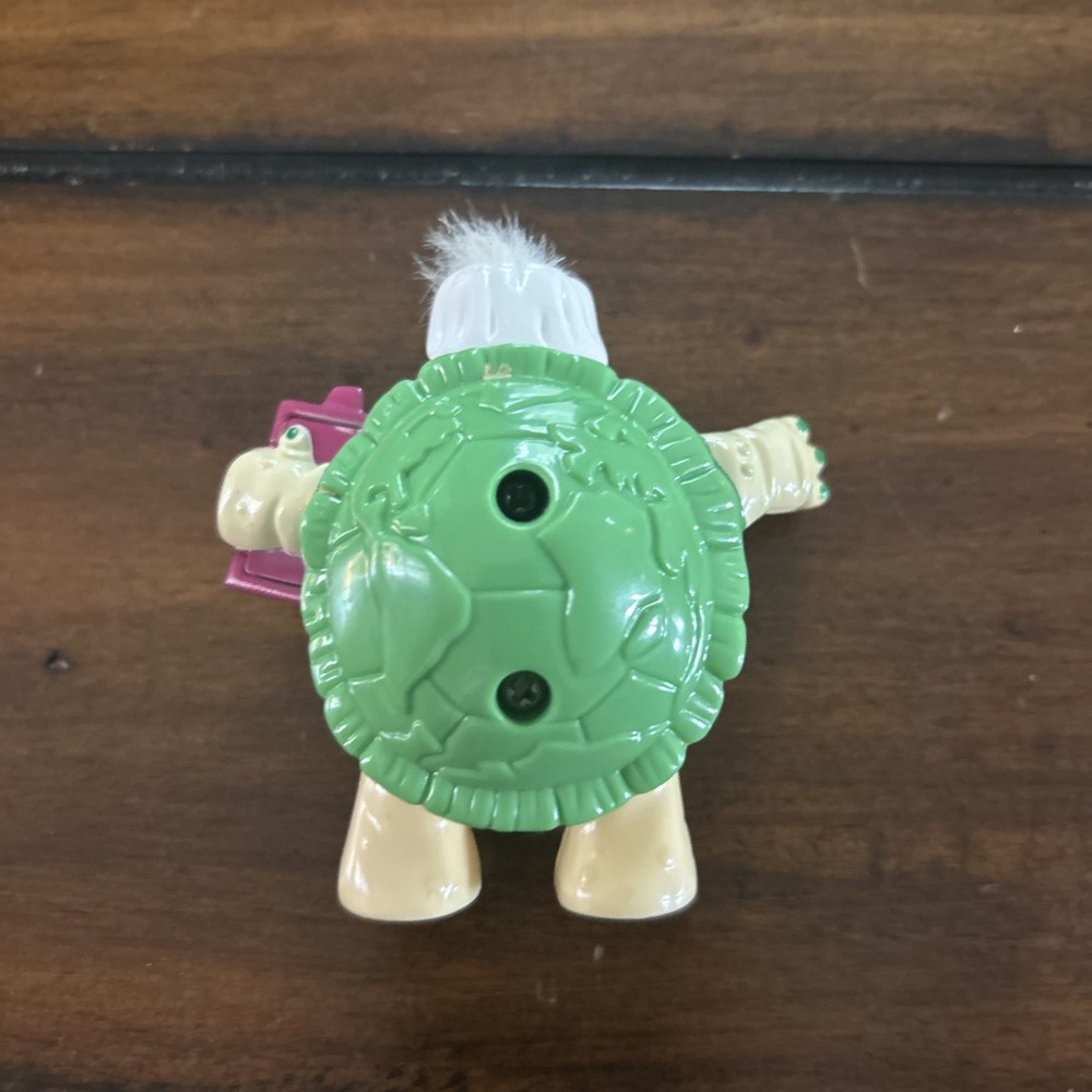 Old Turtle Toy Holding A Book