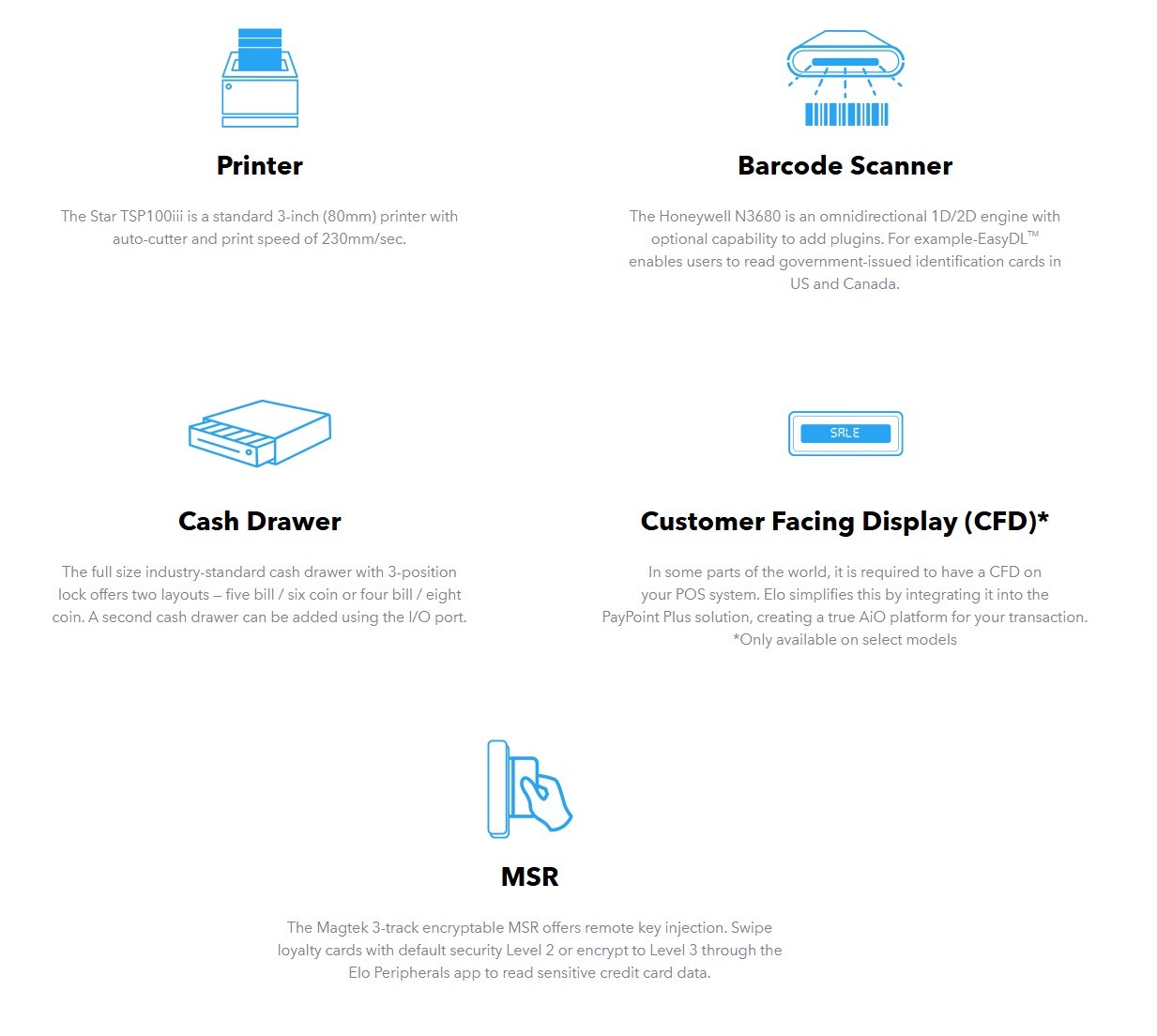 Elo PayPoint Plus POS Terminal 15.6" Touchscreen Android White E347513