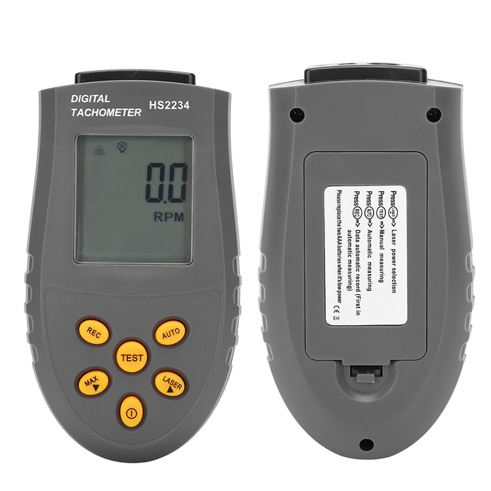 Black HS2234 Tachometer Non Contact Digital Display Speedometer Digital