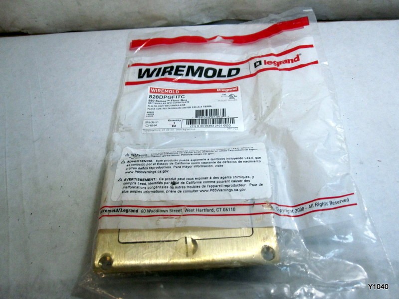 Wiremold Rectangular Duplex Cover Plate 828DPGFITC
