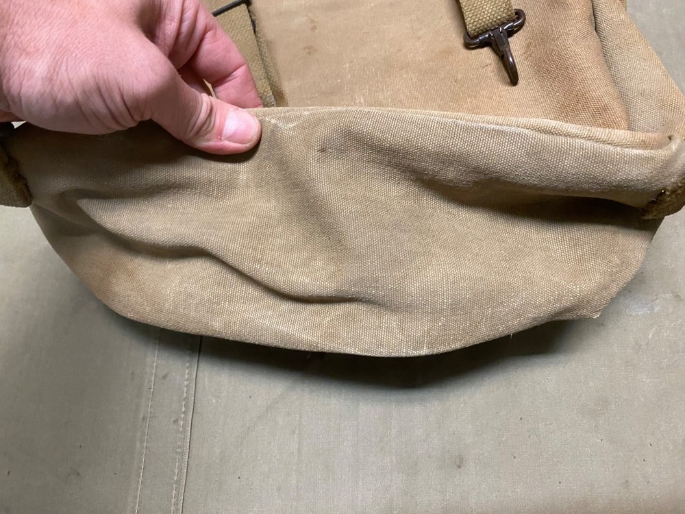ORIGINAL WWII US AIRBORNE PARATROOPER M1936 m36 MUSETTE JUMP BAG-OD#3, 1943